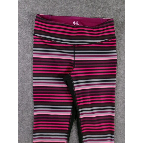 GAP Fit Pants Women Small Purple Striped Athleisure Workout Causal Preppy - Picture 2 of 13